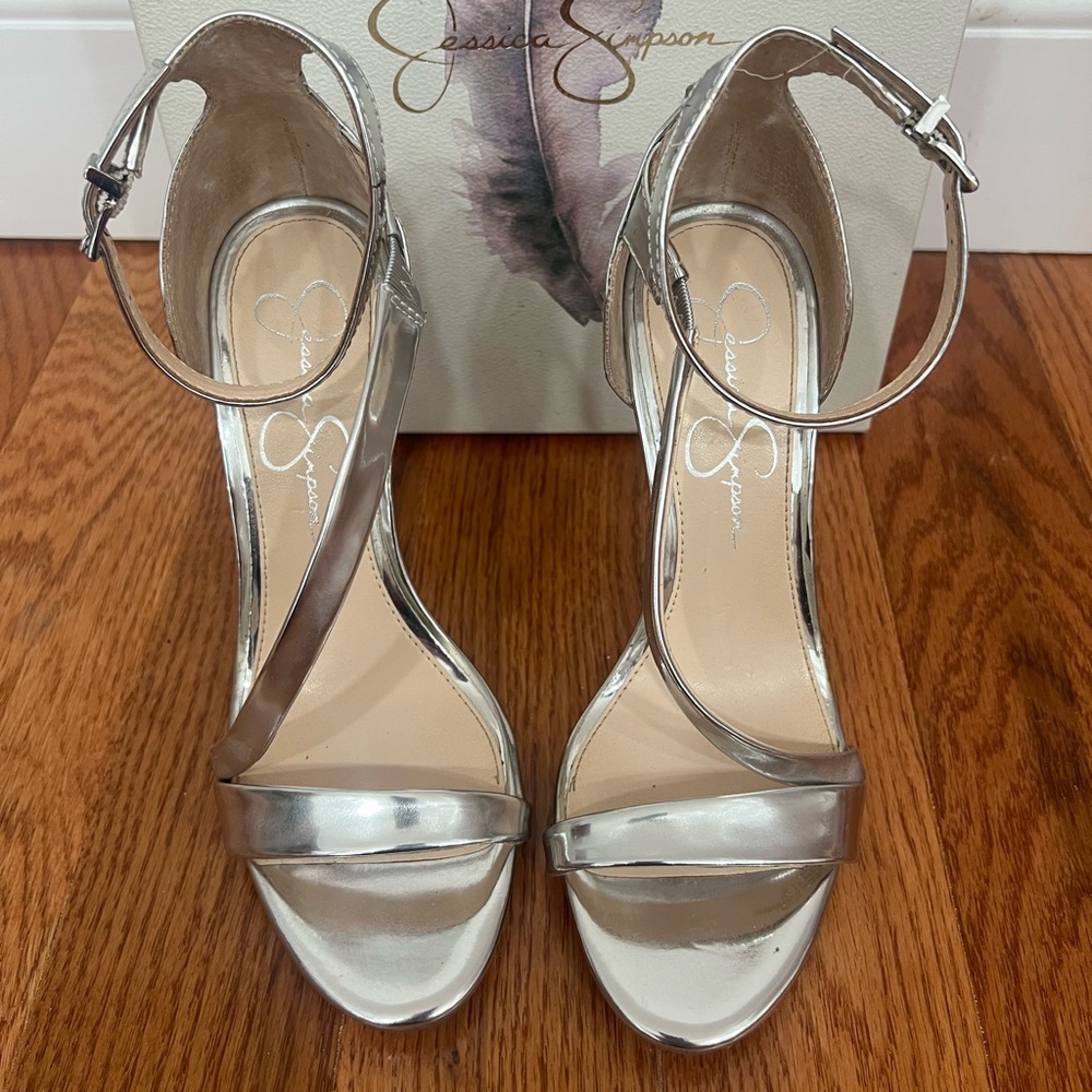 Jessica Simpson Silver Stiletto Heels